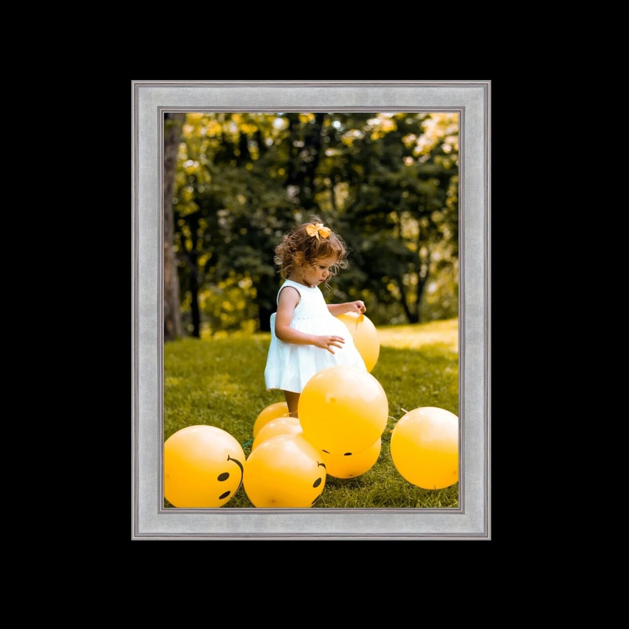 Silver 46x26 Picture Frame Ornate Traditional Classic Antique